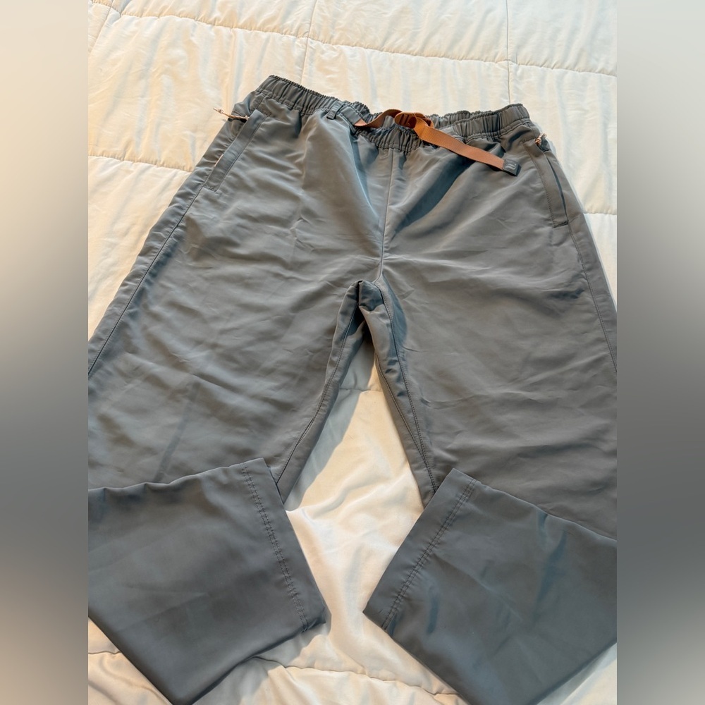 Fabletics Wander Hike Pants Womens XL Gray Belt Pockets Anti Chafe Athleisure - Picture 14 of 16